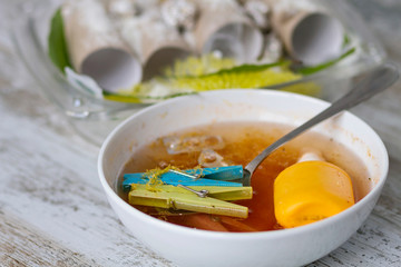 Plastic waste as food metaphor