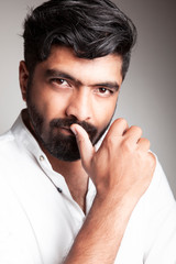 Portrait of handsome indian man