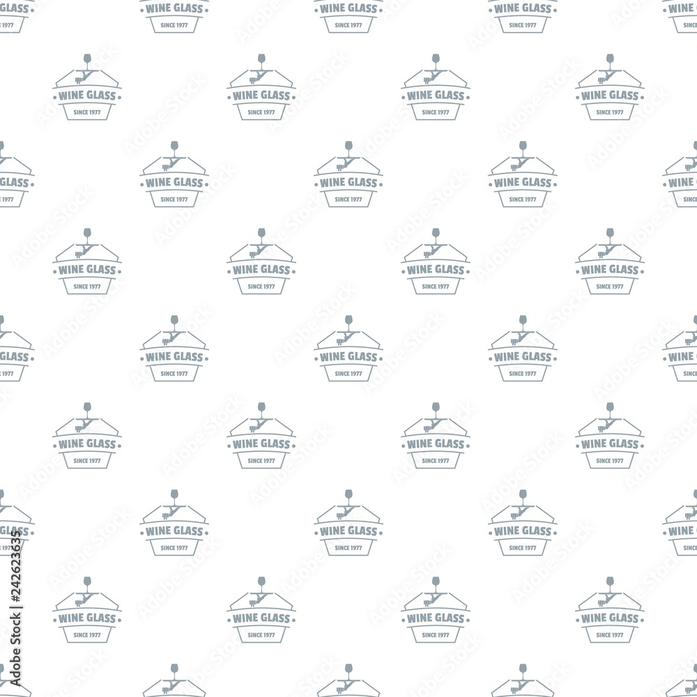 Poster wine glass pattern vector seamless repeat for any web design