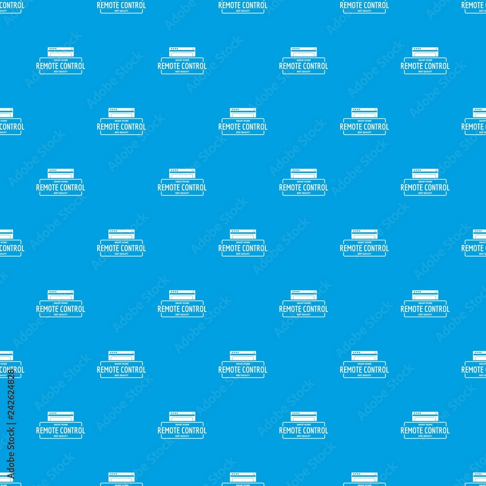 Wall mural Remote control pattern vector seamless blue repeat for any use - Wall murals