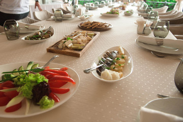 banquet in a restaurant