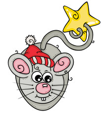 Little mouse with star
