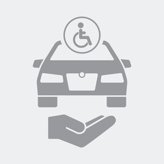 Disabled car service icon