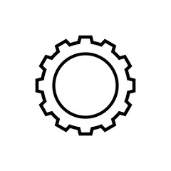 Gear Line Vector Icon, logo on white background