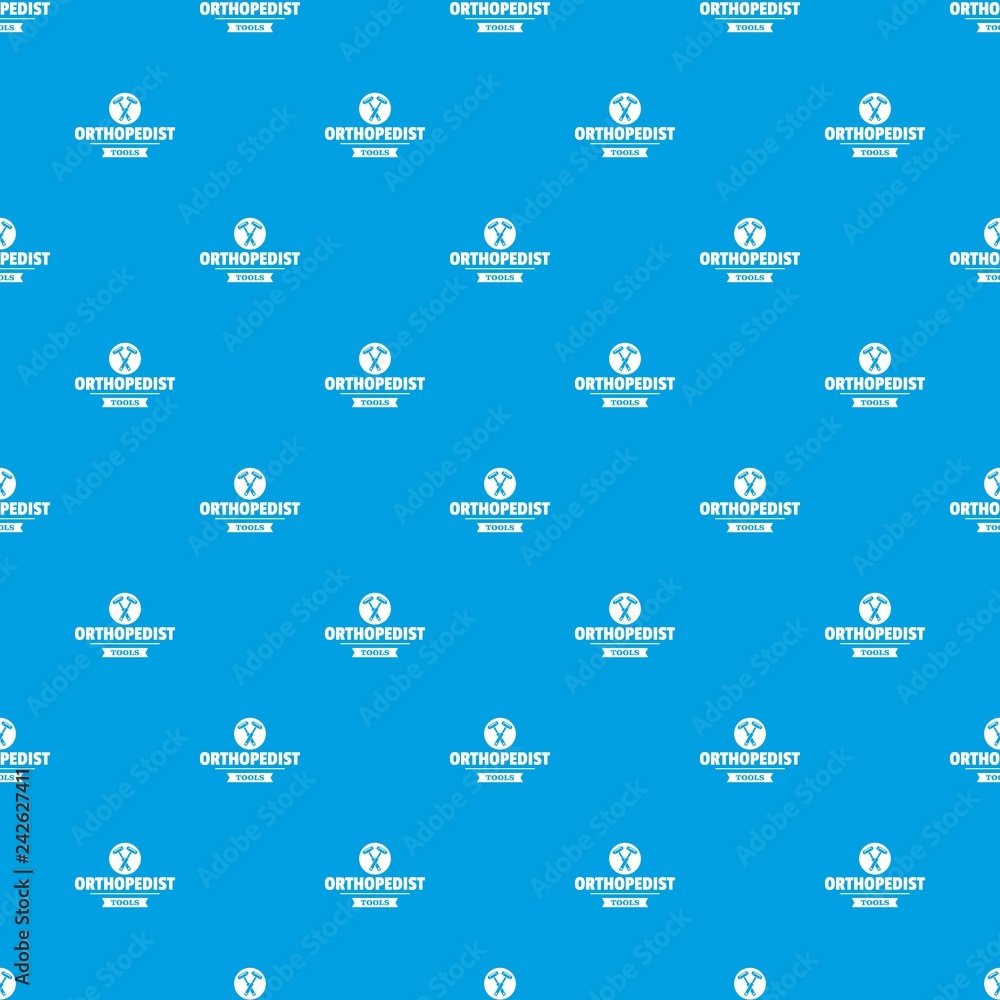 Poster orthopedic tool pattern vector seamless blue repeat for any use