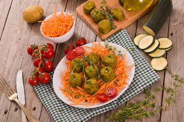 Vegetarian meatballs.