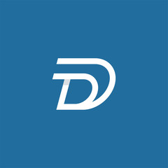 D initial logo designs concept vector, D Dash Line logo