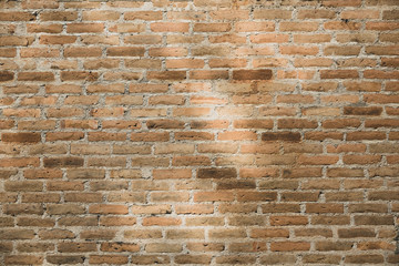 Brick wall vintage background or texture