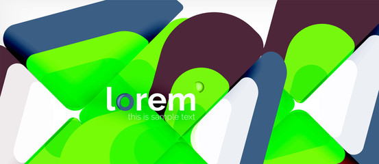 Colorful trendy geometric shapes background