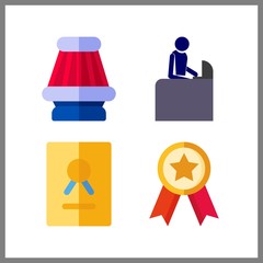 4 service icon. Vector illustration service set. air filter and quality icons for service works