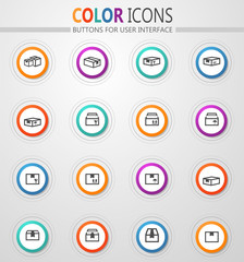 Simple icons set of box