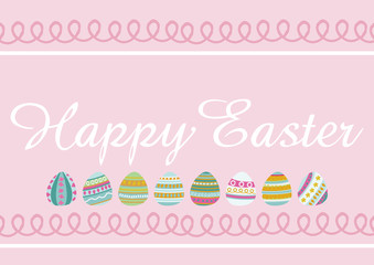 イースターのイメージ。6月のイベント。卵と兎のクリップアート。