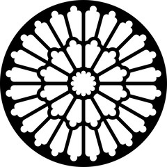 York, GB, rose window