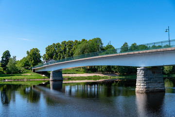 Fototapeta premium Bridge crossing the river Dalalven in Sweden