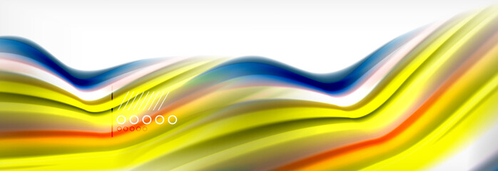 Smooth liquid blur wave background, color flow concept, illustration