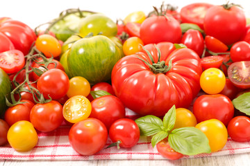 assorted variety of tomatoes