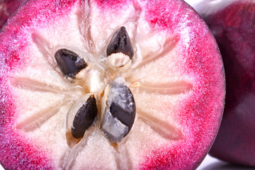 Cainito on white background