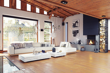 Modern chalet interior