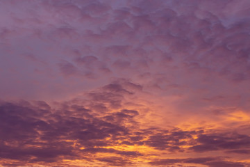 beautiful cloudy sky at sunrise