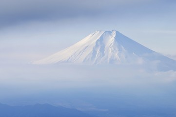 三頭山から望む富士山