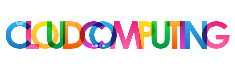 CLOUD COMPUTING colorful typography banner