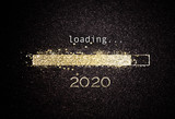 2020 New year background with loading bar