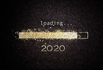 2020 New year background with loading bar
