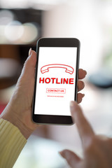 Hotline concept on a smartphone