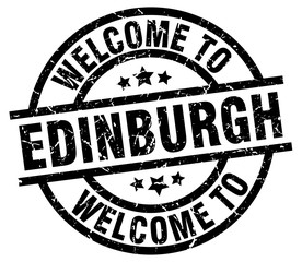 welcome to Edinburgh black stamp