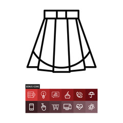 Miniskirt vector icon
