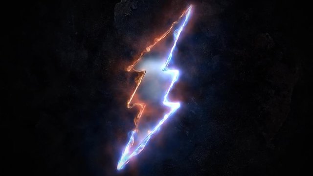 Lightning sign, plasma. Electricity sign. 52.