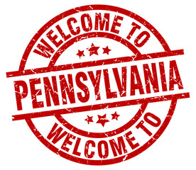 welcome to Pennsylvania red stamp
