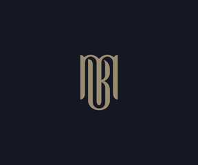 luxury letter MB logo designs element