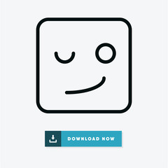 Wink vector icon