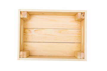 Wooden crate isolated on white