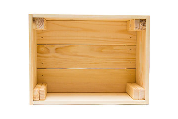 Wooden crate isolated on white