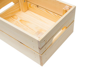 Wooden crate isolated on white