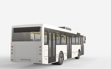 Bus on background. 3D rendering.