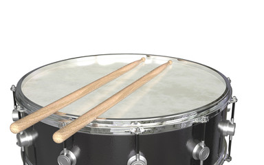 Fototapeta na wymiar Drum on background. Music instrument. 3D rendering.