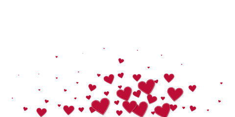 Red heart love confettis. Valentine's day explosio