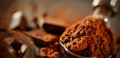 Darksweet chocolate. Hero product shot photo. Free space for your text. 