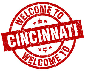 welcome to Cincinnati red stamp