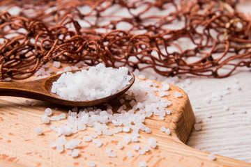 Scattered sea salt