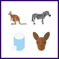 4 south icon. Vector illustration south set. cotton and zebra icons for south works