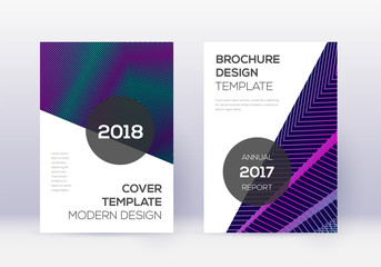 Modern cover design template set. Neon abstract li
