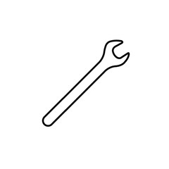 wrench line icon, logo on white background