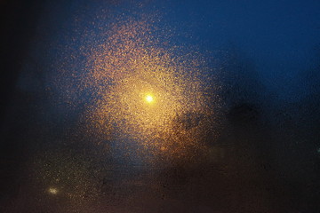 Fototapeta na wymiar water vapor, Street lamp, night background wallpaper