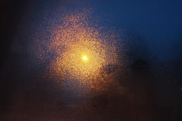 Fototapeta na wymiar water vapor, Street lamp, night background wallpaper