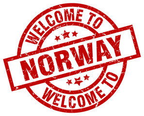 welcome to Norway red stamp