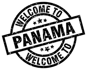welcome to Panama black stamp